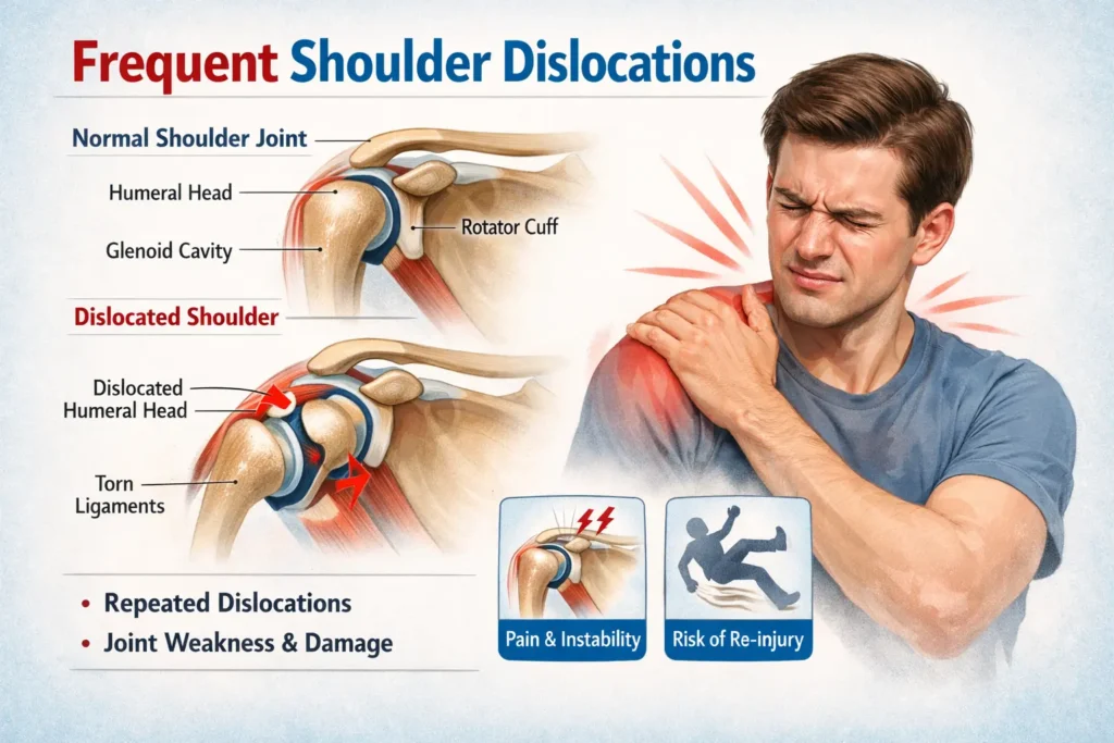 Frequent Shoulder Dislocations Treatment in Indore, orthopedic doctor in Indore